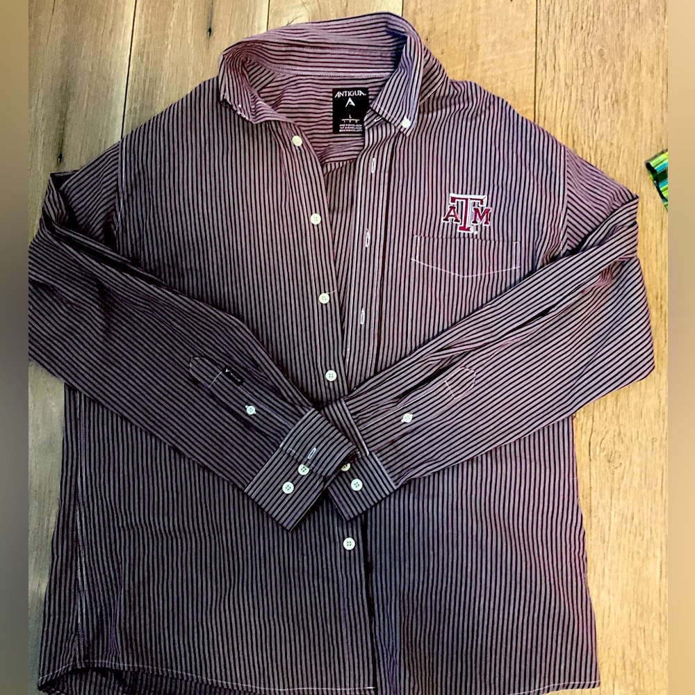 Antigua Button Down Texas A&M